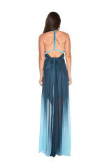 Aqua Ombre maxi dress