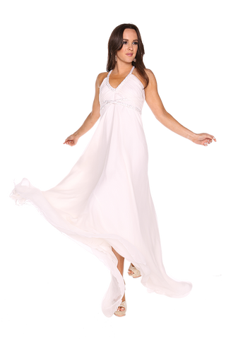White Empress Plaited gown